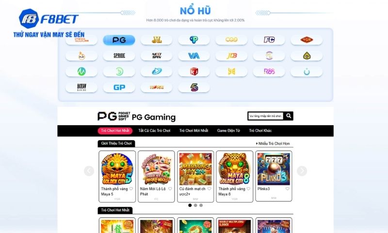 Chỉ dẫn chi tiết cách chơi Nổ hũ tại F8BET
